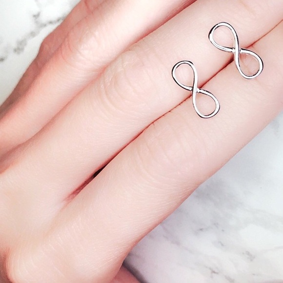 LAST PAIR‼️Sterling Silver Infinity Earrings - Picture 4 of 4